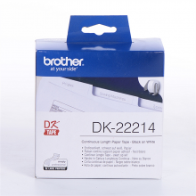 兄弟 DK-22214 标签机色带 12mm*30.48m白底/黑字(纸质) (单位:卷)